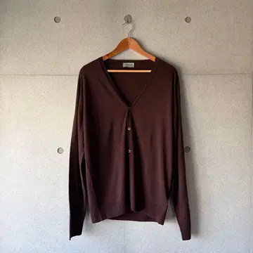 john smedley V넥 가디건 버건디