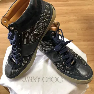 지미추 스터드 하이컷 가죽 스니커즈 44size