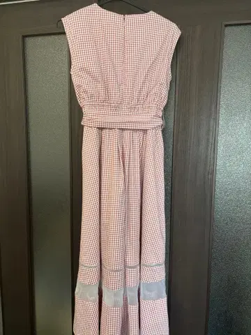 Swingle 깅엄 체크 롱 원피스 핑크 클리닝 완료