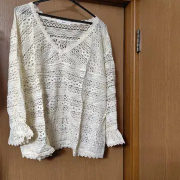 새상품 펠리시모 IEDIT 빈티지풍 레이스 풀오버 LL 사이즈