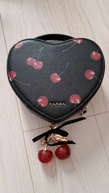 RANDA 2WAY 체리 프린트 하트 백