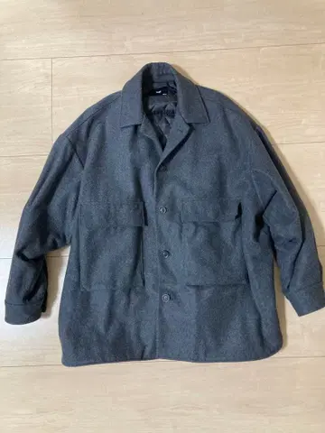 다크 그레이 버튼 셔츠 자켓