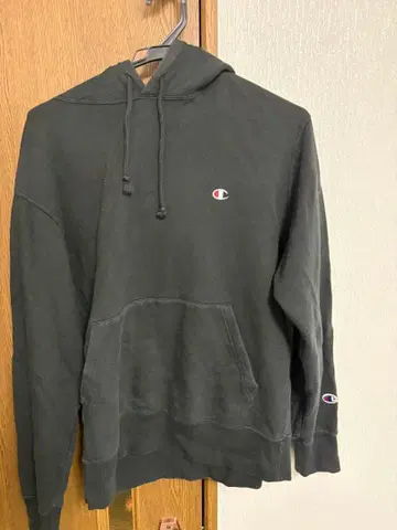 Champion MADE IN USA 블랙 후드 부착 후드티 L 사이즈