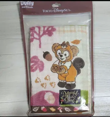 도쿄디즈니씨 더피와 프렌즈 가을 우드 페이스 타월