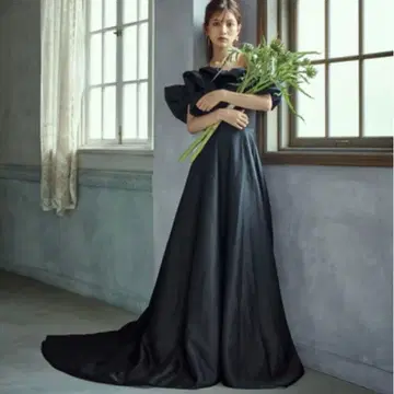 드레스 프로덕션 오프숄더 A라인 드레스 블랙(W274BK)