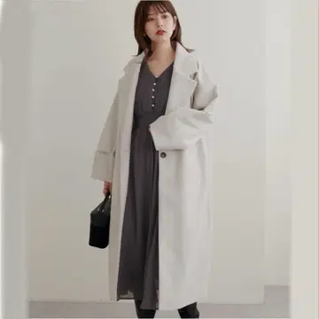 인기 상품! 니트 모사 소매 턱 체스터 코트