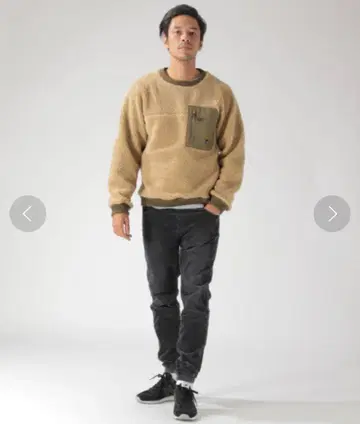 BAYFLOW 베이플로우 베이지 보아 플리스 지퍼 포켓