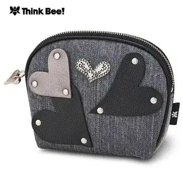 Think Bee! 하트 모티브 리틀 윙 파우치 (라운드형)