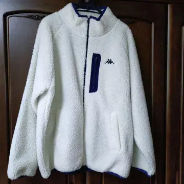 Kappa 플리스 자켓 화이트