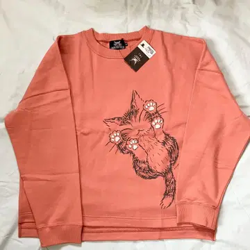 고양이 다얀 EV 오버 맨투맨 와치필드 M 사이즈 트레이닝복