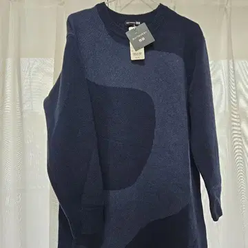 UNIQLO marimekko 라무 크루넥 원피스 네이비 M