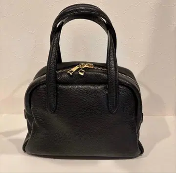 오우렌티 미니 보스턴 백 핸드 주름 가죽 올 가죽