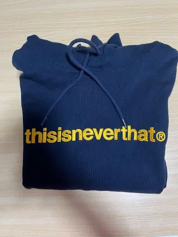 thisisneverthat 네이비 후드 부착 후드티