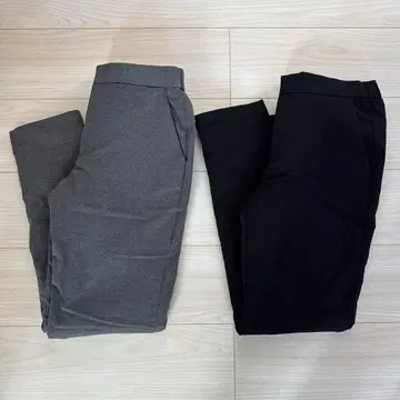 2벌 세트 유니클로 방풍 웜 이지 팬츠 블랙 그레이 M