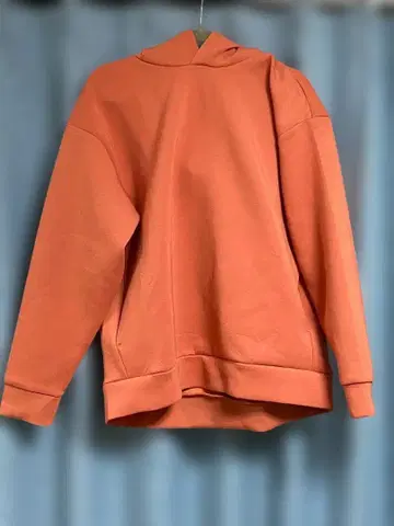 GLOBAL WORK 오렌지 후드 부착 후드티 미사용 택 포함