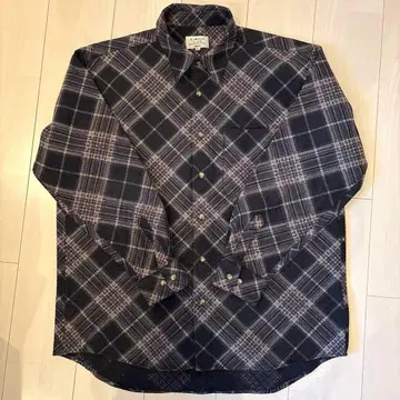 SIMPLE LIFE 체크 무늬 긴팔 셔츠 블랙 계열