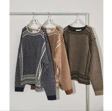 TODAYFUL 노르딕 니트 스웨터 BROWN