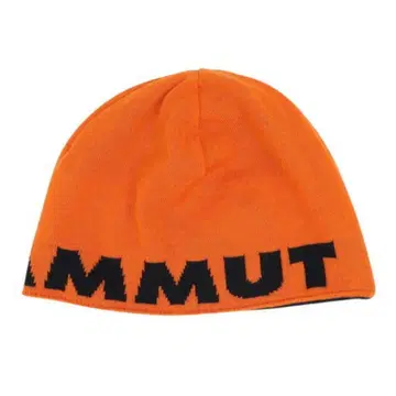 mammut 비니 니트 모자 오렌지/블랙