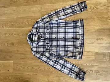 ZARA 체크 무늬 더블 버튼 긴팔 셔츠