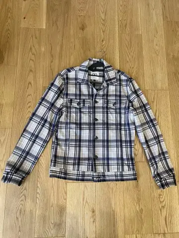 ZARA 체크 무늬 더블 버튼 긴팔 셔츠