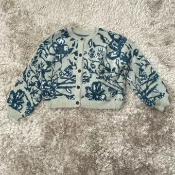 [ 새상품급 ] HARE 2WAY 샤기 플라워 니트 가디건