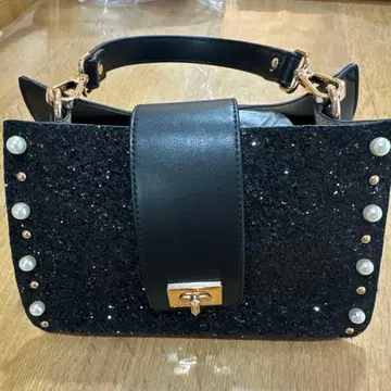 다이애나 블랙 스팽글 핸드백