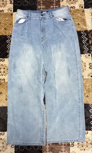 kutir 모듬 턱 배기 데님 팬츠 인디고 블루