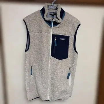 patagonia 플리스 베스트 베이지/네이비