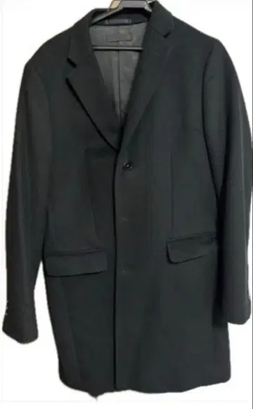 블랙 유니클로 체스터 코트