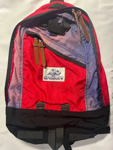 새상품급 하자품 GREGORY 보라색 택 데이팩 빨간색 x 보라색