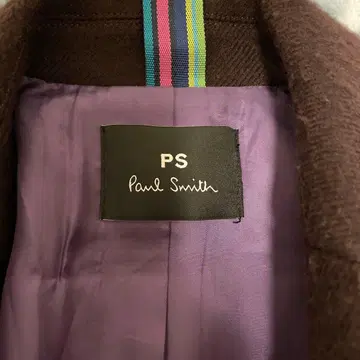 폴스미스 더블 체스터 롱 코트 40 안감 퍼플/그린