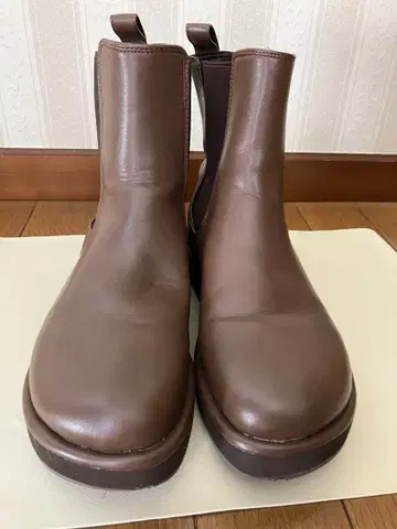 EVOL/브라운 사이드 고어 부츠 가죽