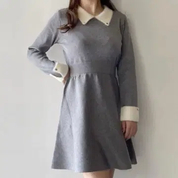 NOMAE 노마에 페더 카라 니트 원피스