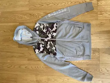 Reebok 카모 패턴 풀 집업 후드티 M 사이즈