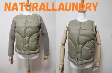 시착 정도 내추럴 랜드리 2way 다운 베스트 x 니트 2 M