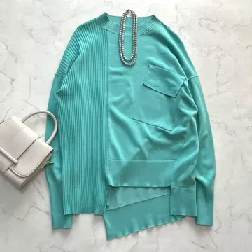 어도어 ADORE 브라이트 하이 게이지 헴 니트 38 민트