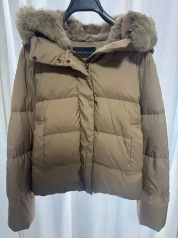 URBAN RESEARCH 후드 부착 다운 자켓 베이지