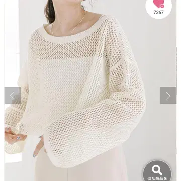 mystic 메쉬 숏 니트