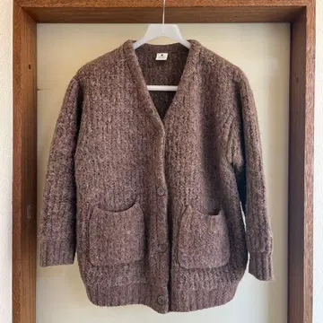 niko and - 샤기 모헤어라이크 빅 가디건 브라운 F