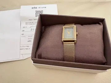 ete 솔라 워치 스퀘어 메쉬 벨트 (상자, 인증서 포함)