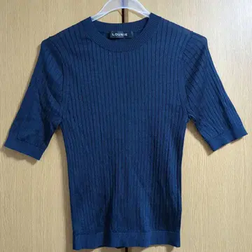 LOUNIE 시어 리브 니트 풀오버