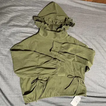 w closet 후드 부착 마운틴 파카 올리브