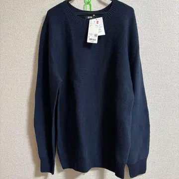 UNIQLO 3D 니트 스웨터 L 사이즈 69 Navy