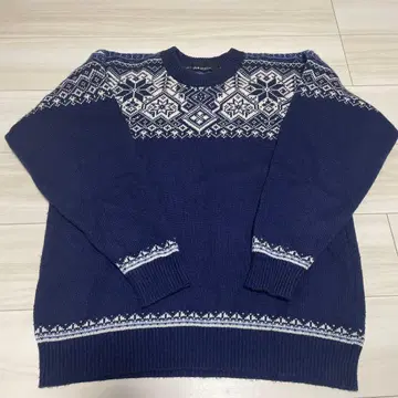 [ 새상품급 ] 유나이티드 애로우즈 그린 라벨 노르딕 무늬 스웨터 M