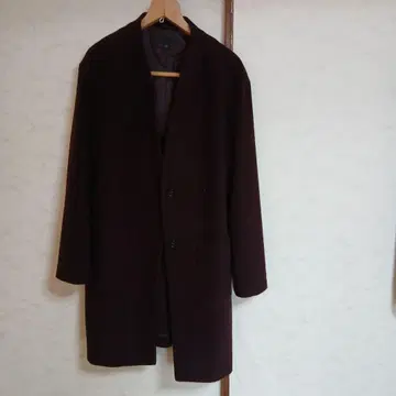 다크 퍼플 롱 코트 L 사이즈