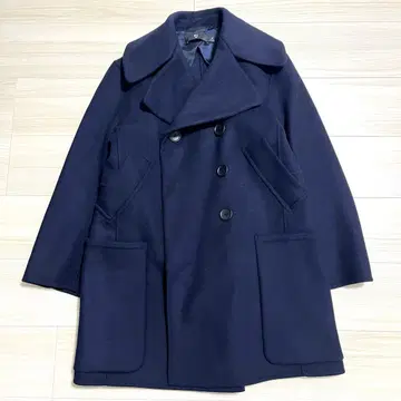 컨디션 최상 유니클로 +J 오버 사이즈 P 코트 사이즈 M 다크 네이비