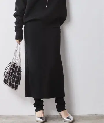 CHIC STYLE 레깅스 부착 니트 타이트 스커트 시크 스타일