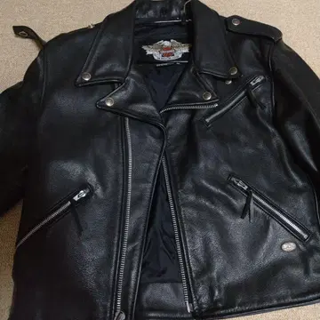 Harley-Davidson 블랙 가죽 라이더 자켓 XL