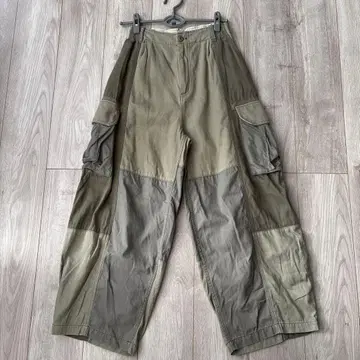 niko and - 패치워크 워크 팬츠 카키