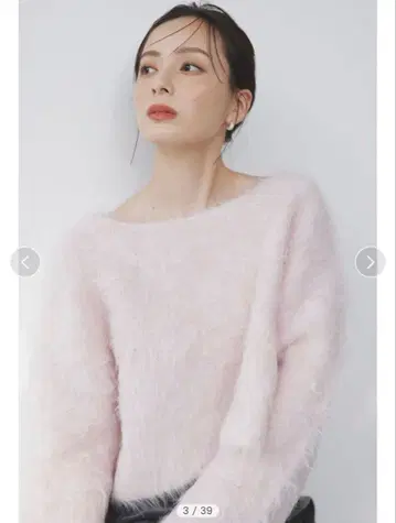 [ 새상품, 시착만 한 상품 ] anuans 스릴 알파카 숏 니트 풀오버